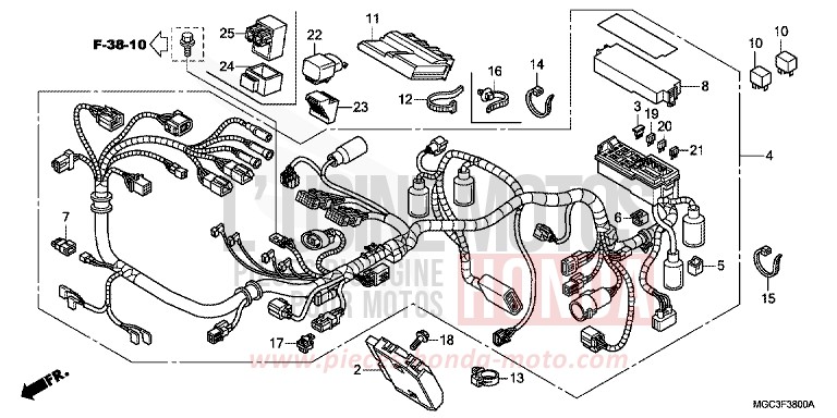 KABELBAUM von CB1100 ABS CANDY GLORY RED-U (R101) von 2013